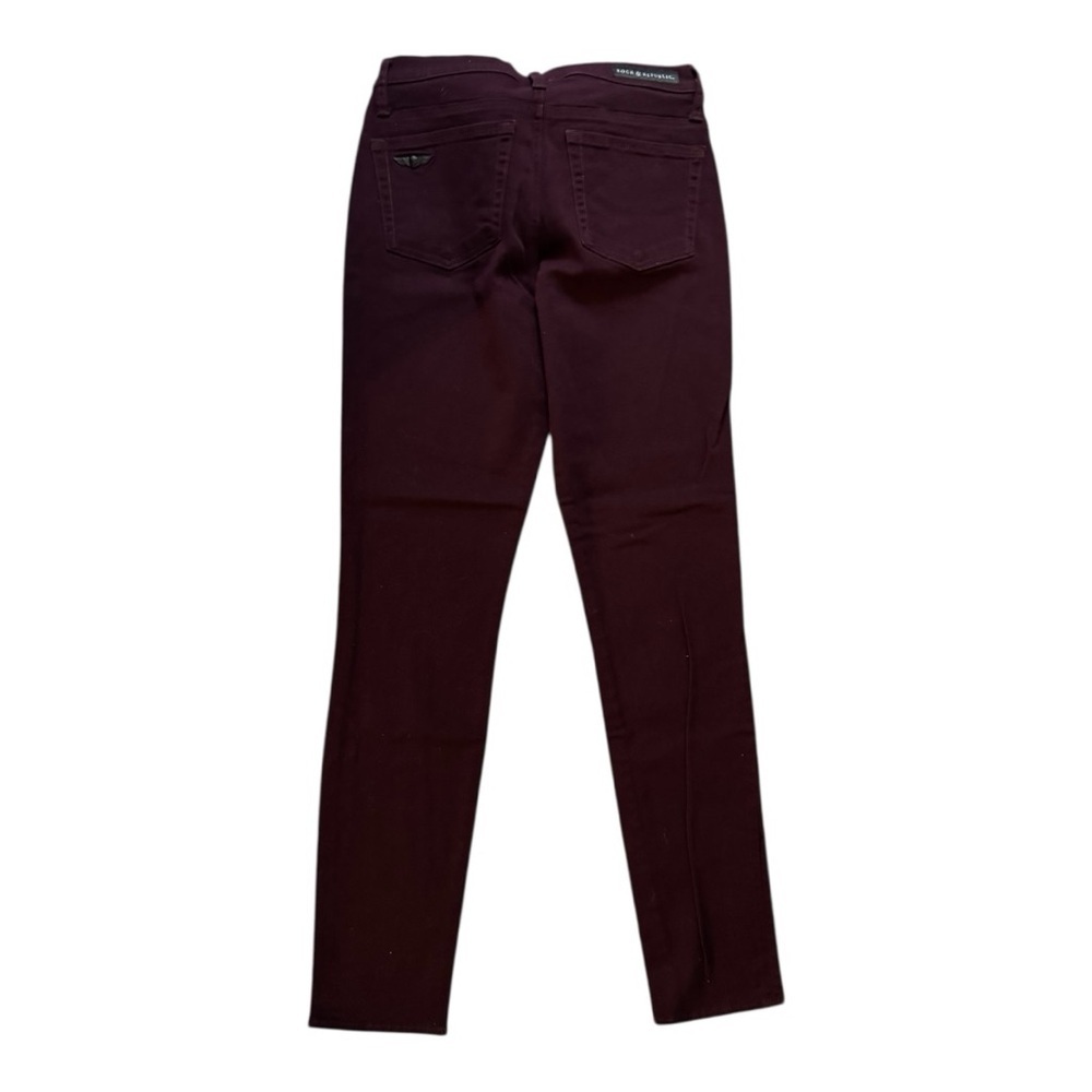 Rock & Republic Women's Skinny Jeans - Dark Burgundy - Picture 2 of 5